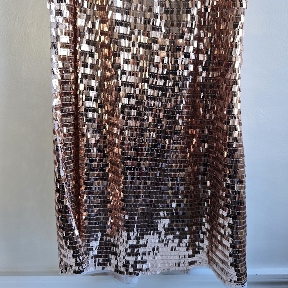 New Free People Intimately Disco Fever Sequins Mesh Gold Mini Slip Dress - Picture 10 of 13